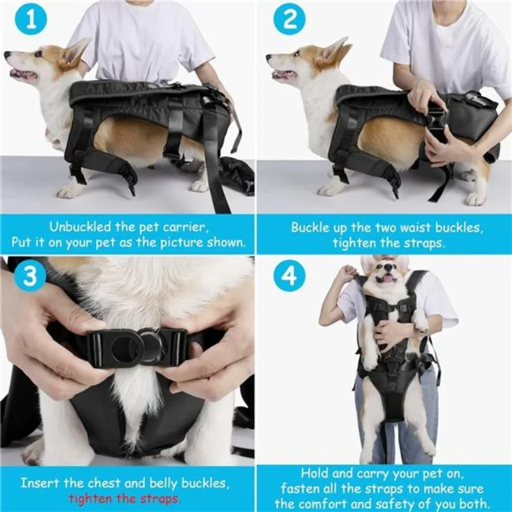Pet Front Dog Carrier Backpacks,Adjustable DogBackpack Carrier,Legs Out Easy-fit